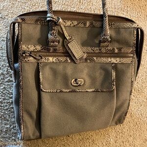 Badgley Mischka Python Pattern Tote - Brown and Gray